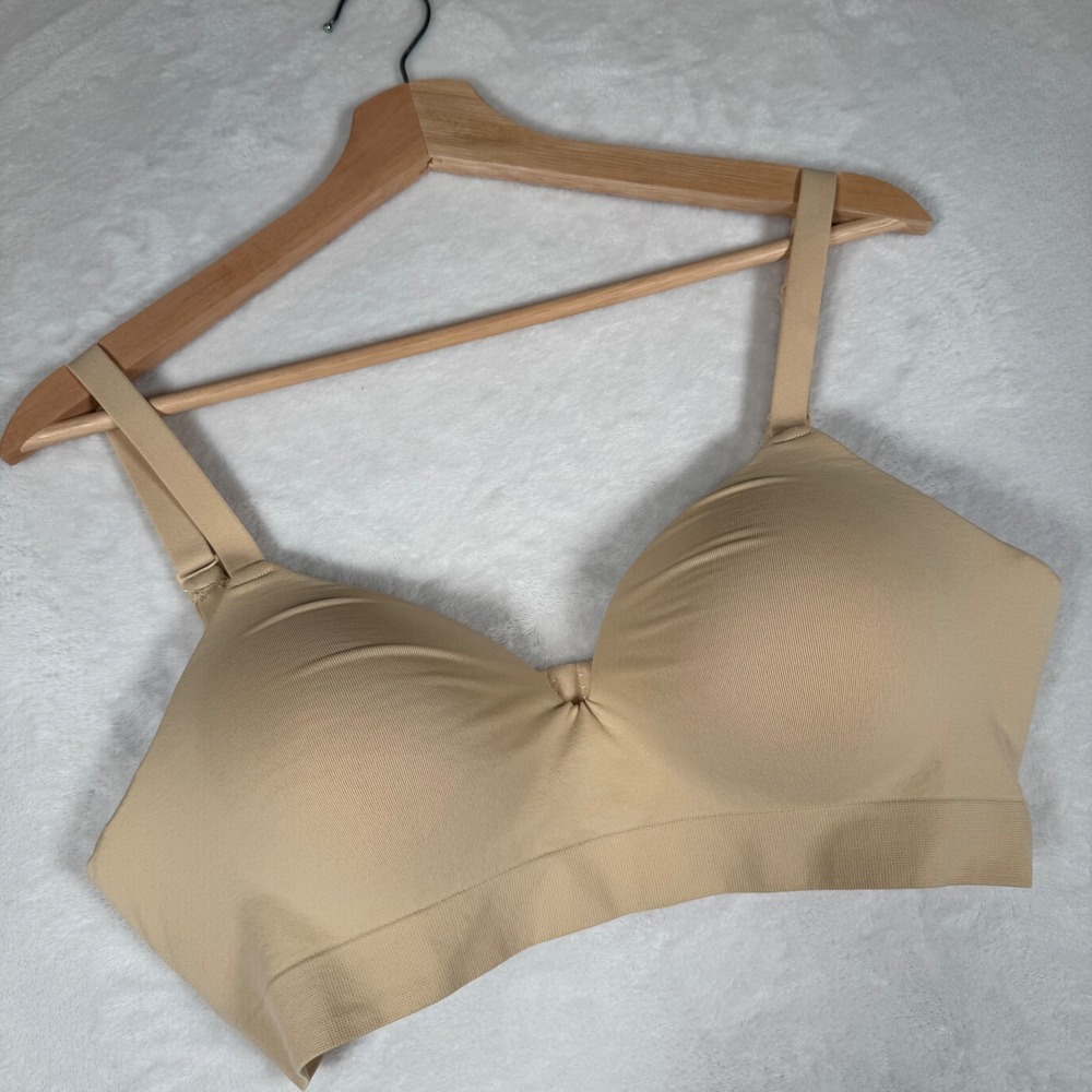 Truekind‎ Daily Comfort Wireless Shaper Bra Size L Beige Nude 10210